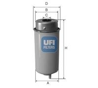 24.458.00 Filtro carburante Ufi