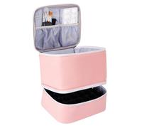 24,5 x 21 x 26 cm, custodia per smalto, set di organizer, borsa per accessori in gel, custodia da viaggio per unghie, borsa da viaggio, borsa cosmetica con alta, contiene 30 bottiglie di colla per