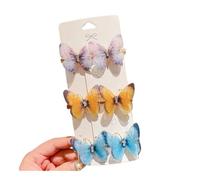 24-6 forcine colorate a forma di farfalla per ragazze, fermagli per capelli da donna, ornamento per capelli arcobaleno, accessori per capelli alla moda (stile C, 24 pezzi)