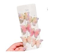 24-6 forcine colorate a forma di farfalla per ragazze, fermagli per capelli da donna, ornamento per capelli arcobaleno, accessori per capelli alla moda (stile F, 6 pezzi)