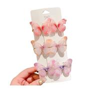 24-6 forcine colorate per capelli a forma di farfalla, per ragazze, fermagli per capelli da donna, ornamento per capelli arcobaleno, accessori per capelli alla moda (stile G, 6 pezzi)