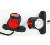 24/7 Auto 2 luci di posizione corte, a LED, colore rosso, bianco, arancione, per telaio di rimorchio, camion, 12/24