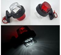 24/7 AUTO 24V Luci LED Indicatori Specchio Ala Rosso/Bianco x2