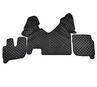 24/7 Auto Tappetini + Coprimotore Ecopelle per Iveco Stralis Hi Way Guida Sinistra Nero