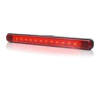 24/7Auto 1 x LED posteriore terzo stop rosso 12 LED luce 12/24V per auto caravan camion SUV pick-up cab camper