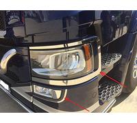24/7Auto 2 x decorazioni per fari anteriori in acciaio inox + 2 x fendinebbia per camion Scania serie S/R 2016+