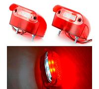 24/7Auto 4 luci LED per targa posteriore + luci di posizione per rimorchio, camion, autobus, roulotte, doppia funzione