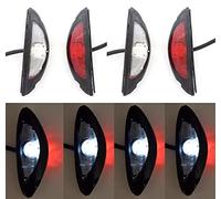 24/7Auto Set di 8 luci laterali a LED rosse e bianche per camion e rimorchi