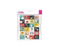 24 adesivi numerati per calendario dell'avvento