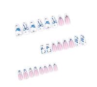 24 Adorabili Premi Chiodi A Mandorla Corta Falsa Basarsi Sulla Punta Francese Artificiale