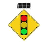 24" Aluminum Solar LED Pedestrian Crossing Sign - Bright(E)