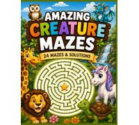 24 Amazing Black & White Mazes: Fun and Challenging Large Print Puzzle Book - 8.5 x 11 inch Mazes From Easy to Insane with Solutions Included | Activity Book for Kids, Teens & Adults