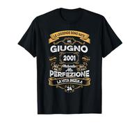 24 Anni Compleanno Giugno 2001 Uomo Donna Giugno 2001 Maglietta
