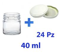 CONF. 24 PZ VASO BARATTOLO BOCCACCIO VETRO 212 ml CON TAPPI X ALIMENTI CONSERVE