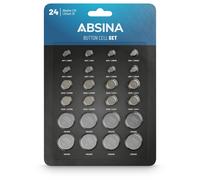 24 Batterie A Bottone Miste Alcaline E Litio Pile Tonde Da 1,5V E 3V - Orologio