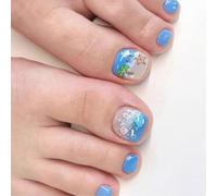 24 Beach Press On TEENAILS Short Square False False Orone On Coperture Full Coper