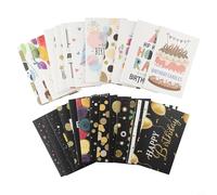 24 biglietti di compleanno con buste per celebrare i momenti speciali della vita con stile