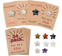 24 Biglietti di San con Cristalli A Forma - Regali per Bambini, La Classe