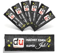 24 bomboniere con scritta "Schön dass du da bist", custodia in feltro per cioccolatini, bomboniere motivazionali, per matrimonio, cresima, battesimo, compleanno (grigio B, 24 pezzi)