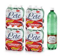 24 Bottiglie Acqua Minerale Effervescente Naturale 1L, 4 Confezioni da 6 | Ricca di calcio e con basso contenuto di sodio, pratica scorta formato famiglia