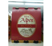 24 bottiglie di Birra Alpen Puro Malto Rossa Da 33cl Alc.5.4