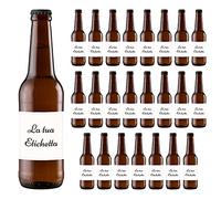 24 bottiglie di birra Personalizzate - Idea esclusiva e originale per bomboniere di matrimonio, comunione, battesimo e anniversario (La tua etichetta, 0,33 L)