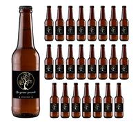 24 bottiglie di birra Personalizzate - Idea esclusiva e originale per bomboniere di matrimonio, comunione, battesimo e anniversario (Albero della vita, 0,33 L)