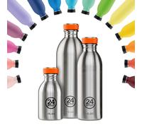 24 bottiglie in acciaio inox, 1000 ml, capacità 1 l, senza BPA, leggera, manegge