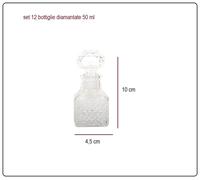24 bottiglie mini 50 ml bomboniera confetti liquore olio essenza tappo ermetico