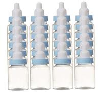 24 bottiglie per baby shower da 9 x 4 cm, mini biberon in plastica trasparente, sicura e riempibile, bomboniere, decorazioni per bottiglie di caramelle, alimentazione per decorazioni di compleanno pe