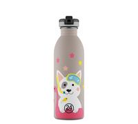 24Bottles Kids - Borraccia Bambini con Cannuccia Scuola Elementare e Asilo 500 ml, Borraccia Bambina e Bambino 100% Ermetica in Acciaio Inox, BPA Free, Ultraleggera, Ecologica [Non Termica], Lucky Dog