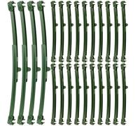 24 bracci per gabbia per pomodori, connettori regolabili per paletti da giardino da 25 cm, connettori espandibili per traliccio per piante da giardino, con 2 fibbie, per piante rampicanti e verdure
