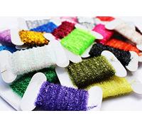 24 Carte 10m/card Pesca a Mosca Tinsel Chenille Crystal Flash Line Ninfa Streamers Lure Fare Mosche Legare Materiali