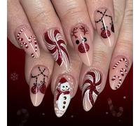 24 Celebrative False Hoofs Con Cervo Scintillanti Fan E Cilindri Disegni Addominali Per Arte Feste Vacanze Scintillate Caramelle Stick Unguis Art