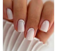 24 Chiodi Artificiali Lucidi Short Quadrati Creative False Chiodi Pressa Unghie In Unghie Manicure Arte Per L'uso Quotidiano Decorazione