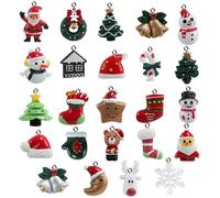 24 Ciondoli Natalizi Decorazione di Natale Christmas Fascino del Pendente