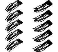 24 clip per capelli a doppio artiglio clip per capelli a pressione in metallo fermagli per capelli per fabbricazione di capelli forniture per salone (nero)