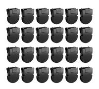 24 clip per cubi per pannelli in tessuto, mini clip da ufficio nere da 3,6 cm con punte in metallo, clip quadrate da appendere alla parete per foto, appunti, biglietti, accessori sul posto di lavoro