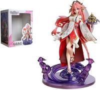 24 cm, Genshin Impact Yae Miko PVC Collectible Game Action Figure PVC, multicolore