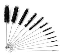 24 cm, piccola spazzola per la pulizia automatica del caffè, set di spazzole per cannuccia, spazzola per tubo del latte, spazzola per bottiglie sottile