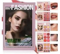 24-Color Eyeshadow Palette,5-Layer Book-Style Makeup Palette with 67 Pro Shades,Multi-functional Beauty Makeup Book,All In One Eyeshadow Blush Contour Highlighter,Makeup Set (Rose Bloom-5 Layer)