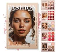 24-Color Eyeshadow Palette,5-Layer Book-Style Makeup Palette with 67 Pro Shades,Multi-functional Beauty Makeup Book,All In One Eyeshadow Blush Contour Highlighter,Makeup Set (Cherry Smoke-5 Layer)