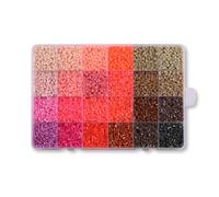 24 colori 10000 pezzi Perline mini fuse 2,6 mm per sollievo dallo stress, arte pixel 3D, fai da te, decorazioni per le feste, perle che si sciolgono, forniture creative fatte a mano universali (4-24