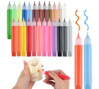 24 colori pastelli a cera per candele, 10,5 ml, candele da pittura, candele in ceramica, lavabili per candele, candele, dipingere, tazze, pittura in ceramica