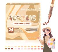 24 Colori Penne Acrilici Colore Della Pelle Matite Acriliche Per Pietre Resistente all'acqua Adatto Per La Pittura Di Pietra Ceramica Vetro E Legno