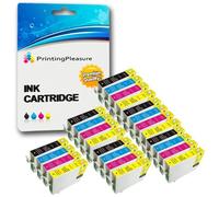 24 Compatibili 16XL Cartucce d'inchiostro per Epson Workforce WF-2010W WF-2510WF WF-2520NF WF-2530WF WF-2540WF WF-2630WF WF-2650DWF WF-2660DWF WF-2750DWF - Nero/Ciano/Magenta/Giallo, Alta Capacità