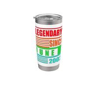 24° compleanno leggendario dal giugno 2002 frase compleanno Bicchiere termico in acciaio inox doppia parete