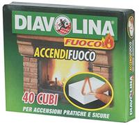 24 CONF.DIAVOLINA ACCENDIFUOCO 40 CUBETTI PER BARBECUE CAMINI STUFE
