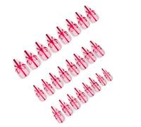 24 confezioni da 24 pezzi, colore mandorla, da incollare sulle unghie, per imprimere unghie, unghie corte natalizie, strass, unghie artificiali