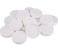 24 coperchi per barattoli di muratore sfoderati in plastica a coste per bocca normale Mason Conserve bianche a tenuta stagna tappi per bottiglie (diametro 70 mm)